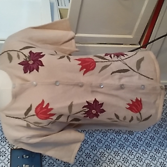 Vintage Alfred Dunner XL cardigan sweater - Picture 1 of 3